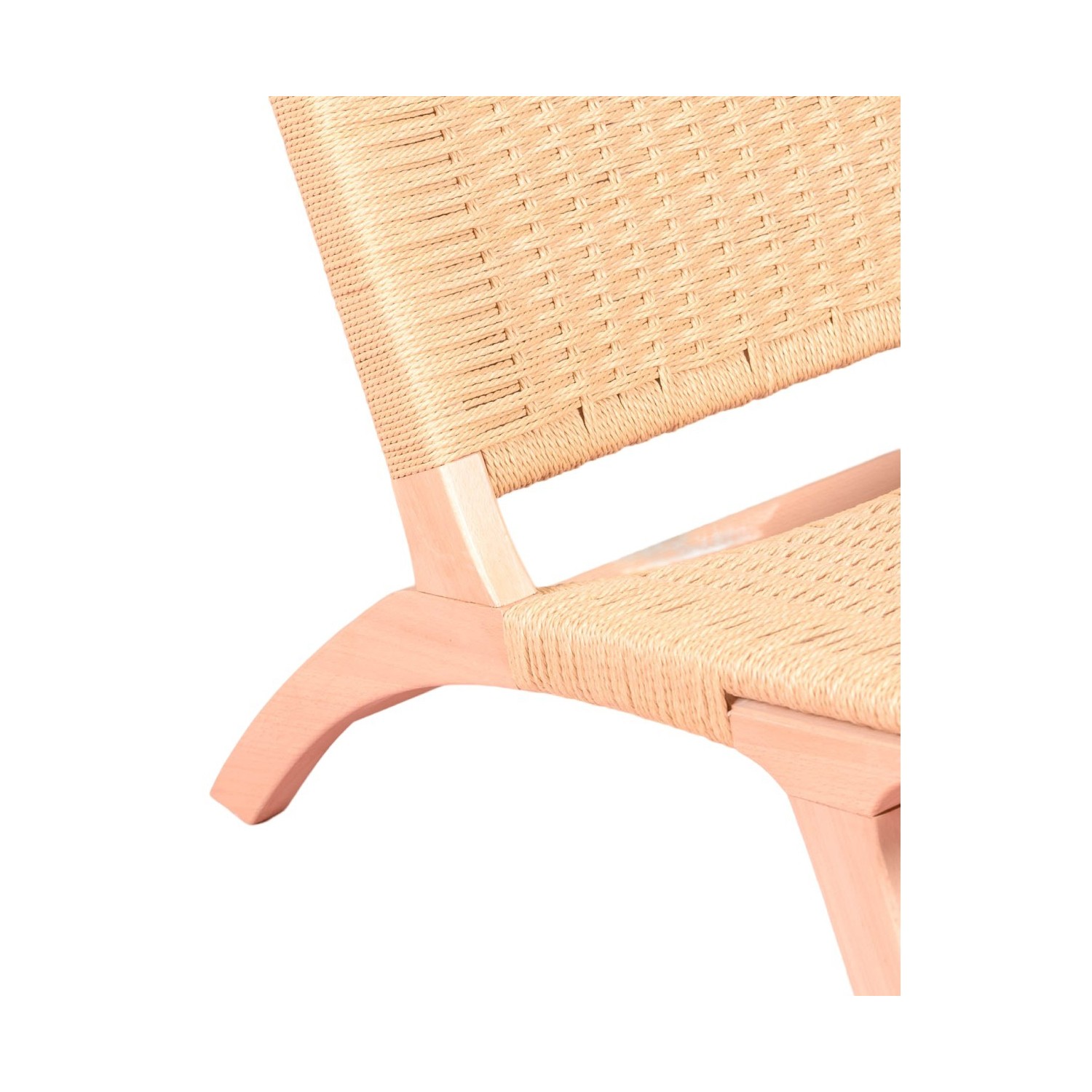 Sillón Nórdico Forest en madera de haya y cuerda natural