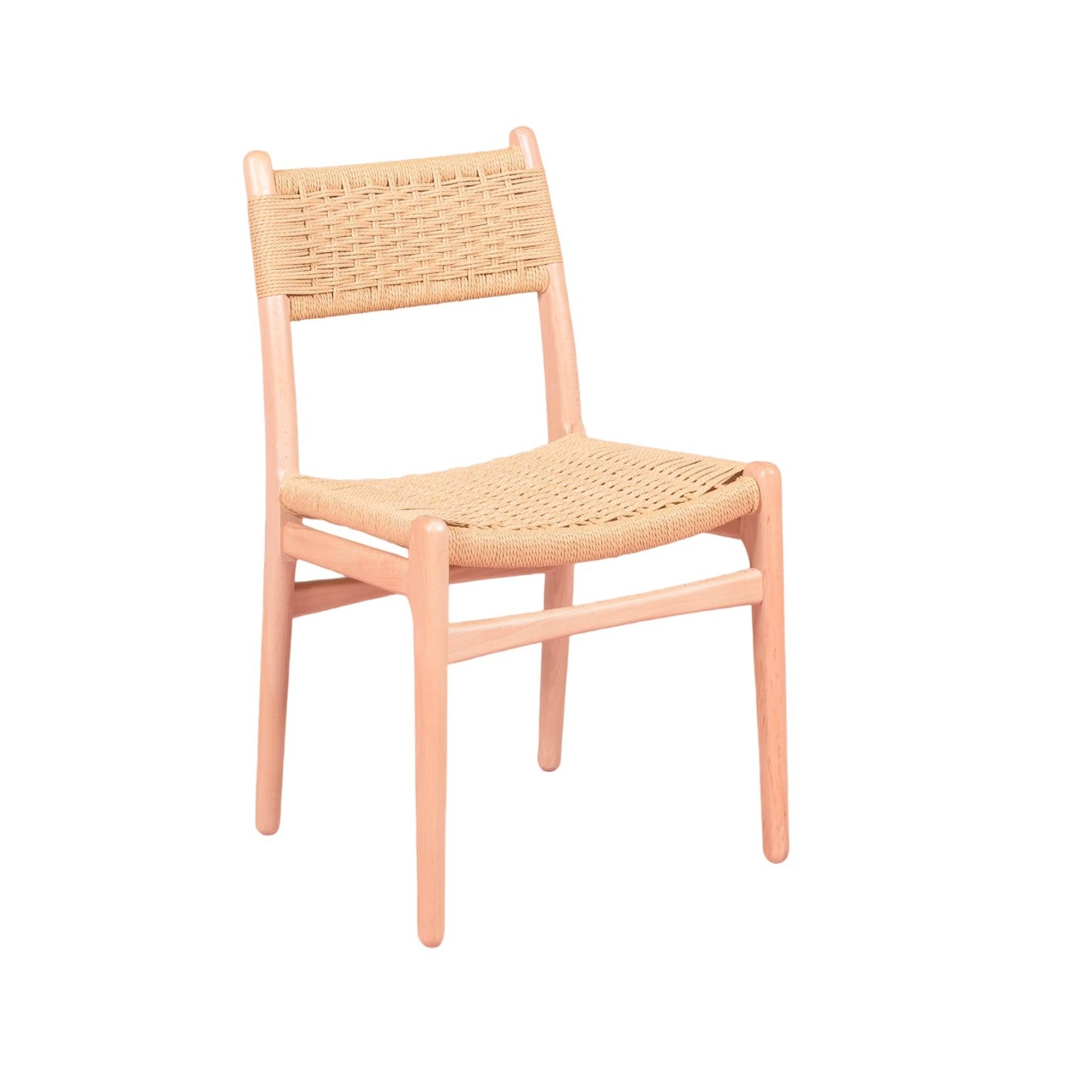Sedia Liam Nordic in legno di faggio e corda naturale