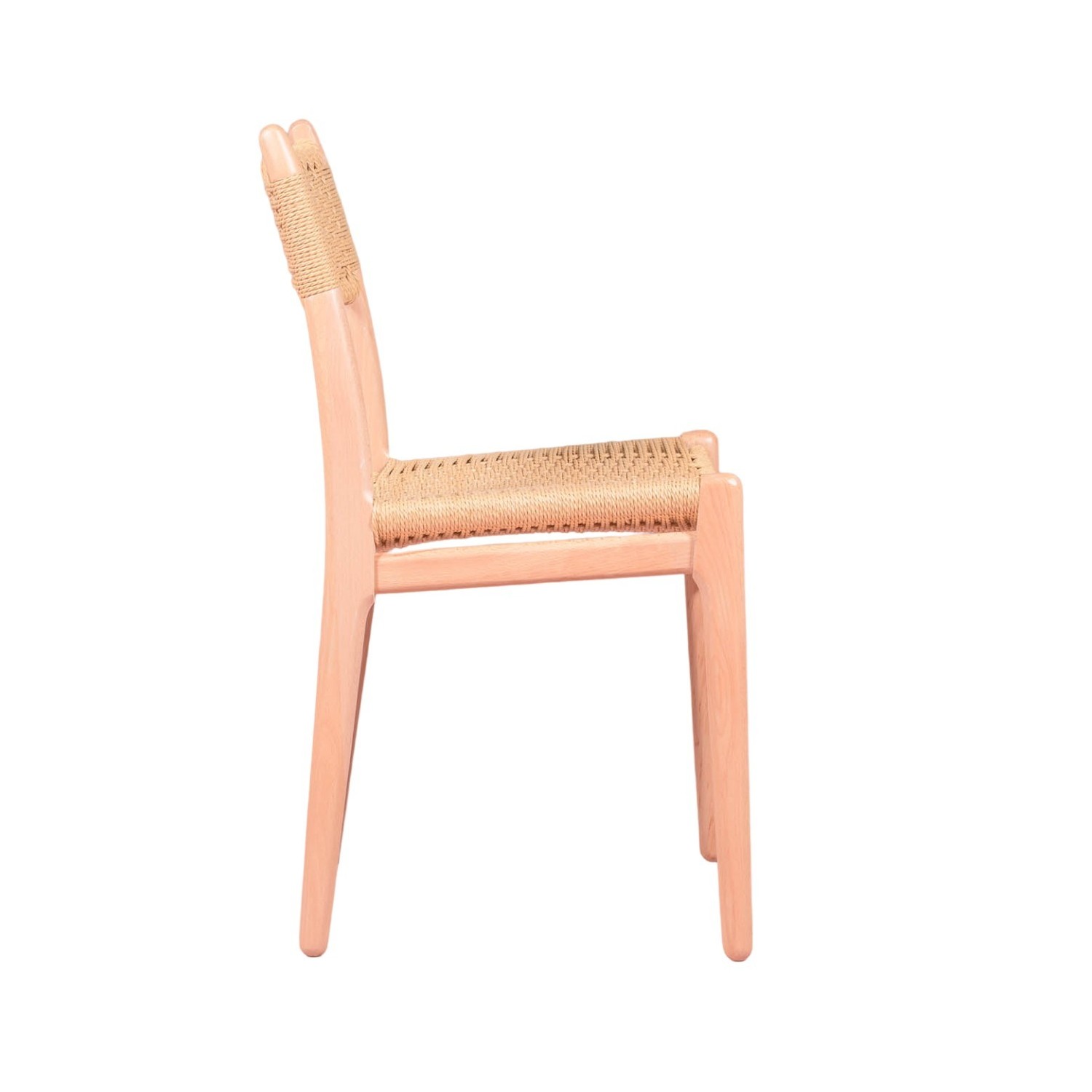 Liam Nordic chair in beech wood and natural rope