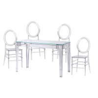 Pack Ghost Table 120cm And 4 Felipe Ghost Chairs