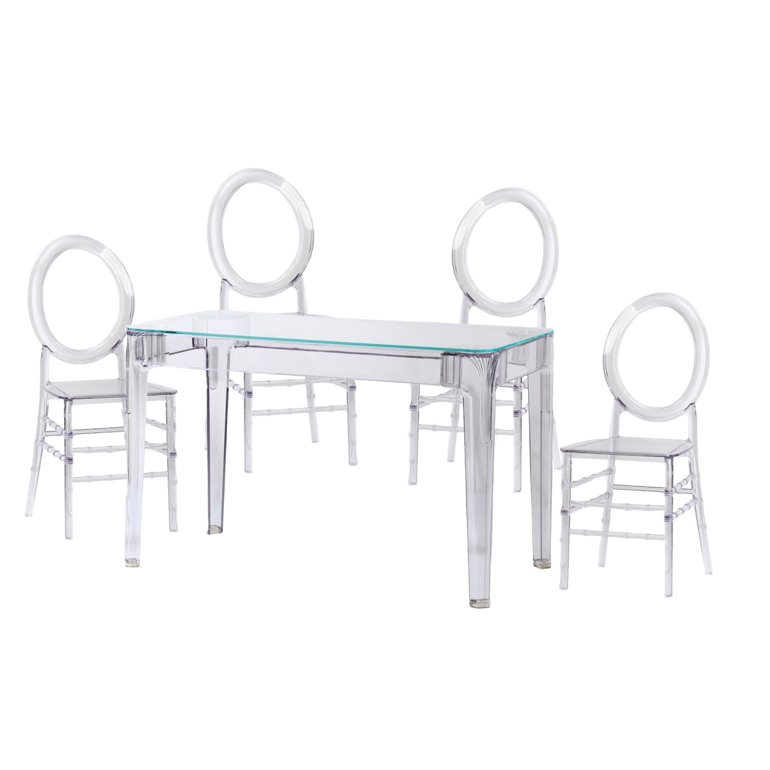 Pack Table Ghost 120cm Et 4 Chaises Felipe Ghost