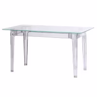 Pack Ghost Tisch 120cm und 4 Stühle Felipe Ghost