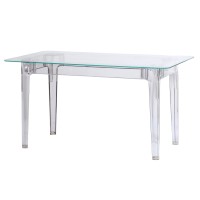 Pack Mesa Ghost 120cm Y 4 Sillas Felipe Ghost
