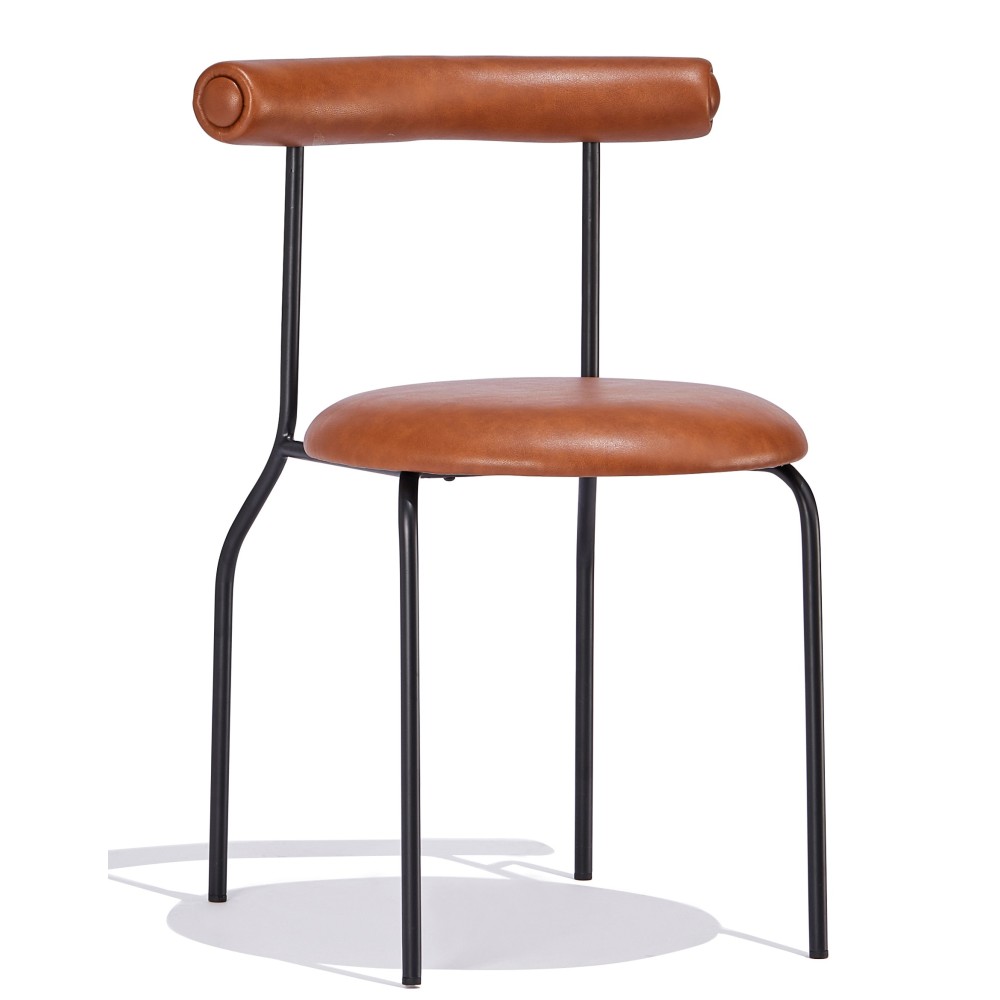 Industriestuhl Elbow gepolstert mit Kunstleder