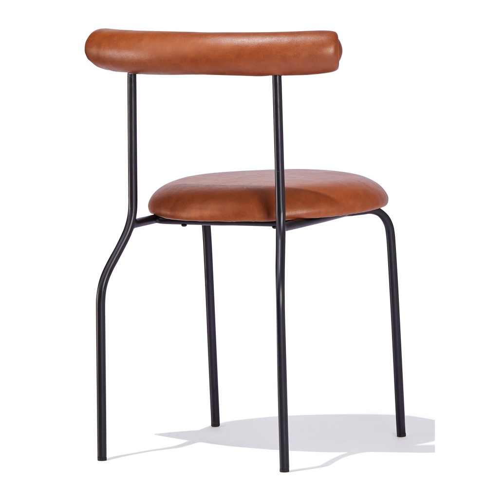 Industriële stoel Elbow bekleed met kunstleer