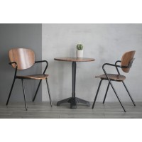 Przemysłowe krzesło Alpha z drewna orzechowego