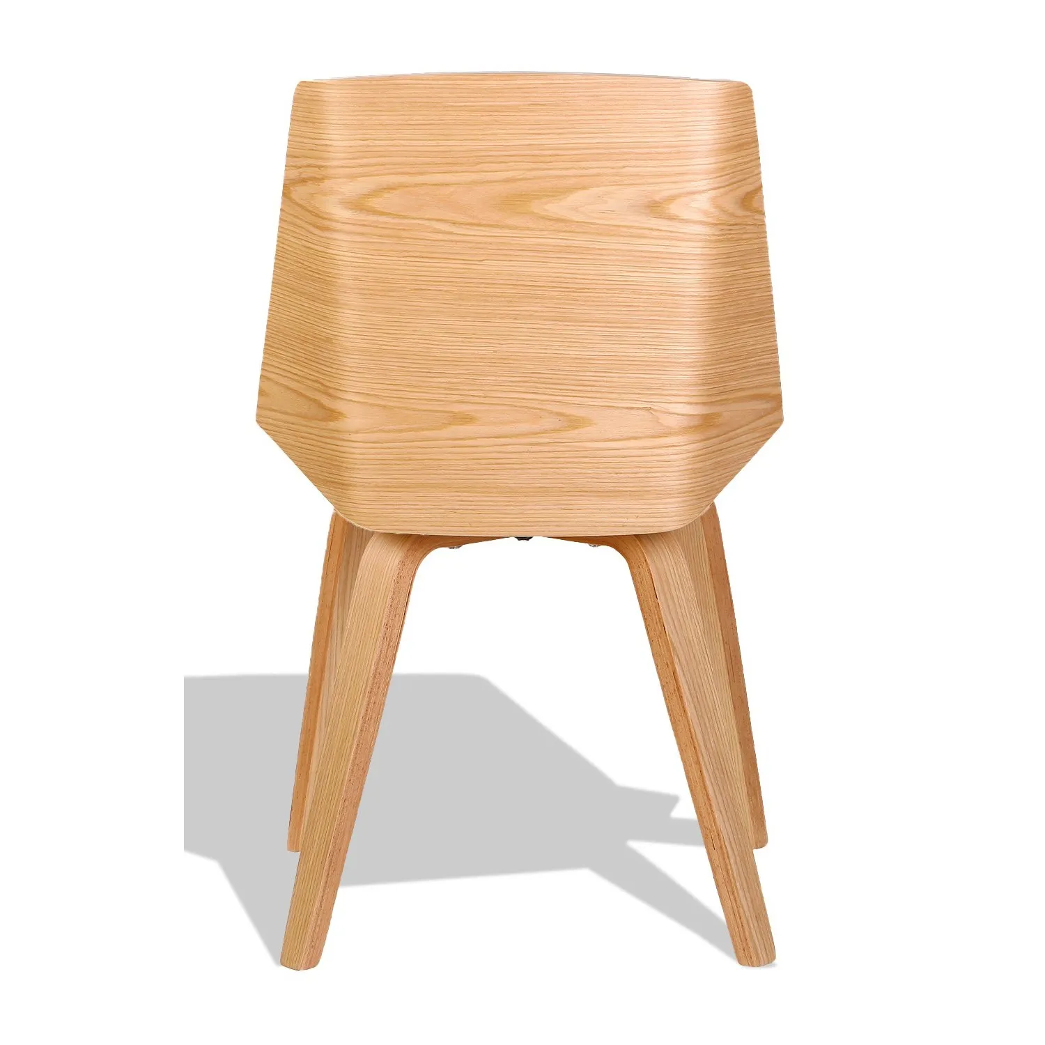Stuhl Nordic Plywood S mit Kissen aus Kunstleder und Ahornholz