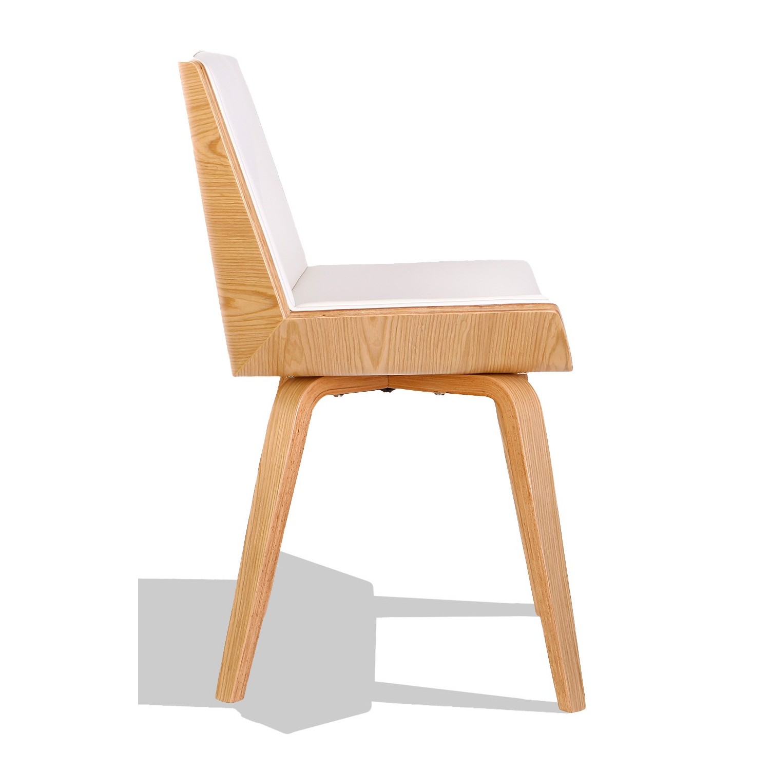 Silla Nordic Plywood S con cojín de polipiel y madera de arce