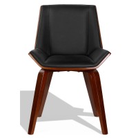 Nordic Plywood S stol med konstläder och valnötsdyna