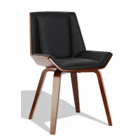 Nordic Plywood S chair with leatherette and walnut cushion