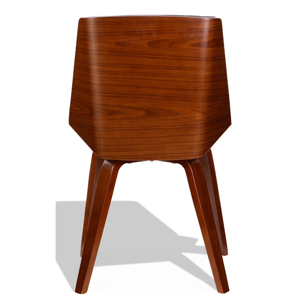 Krzesło Nordic Plywood S z poduszką ze sztucznej skóry i orzecha włoskiego