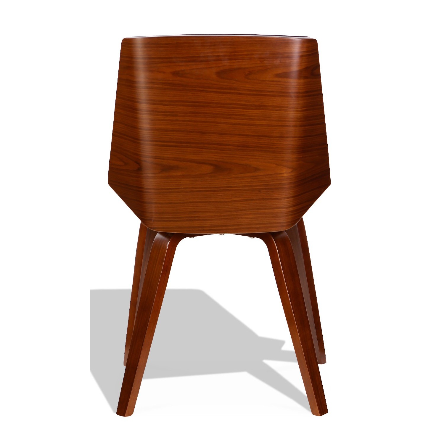 Nordic Plywood S chair with leatherette and walnut cushion