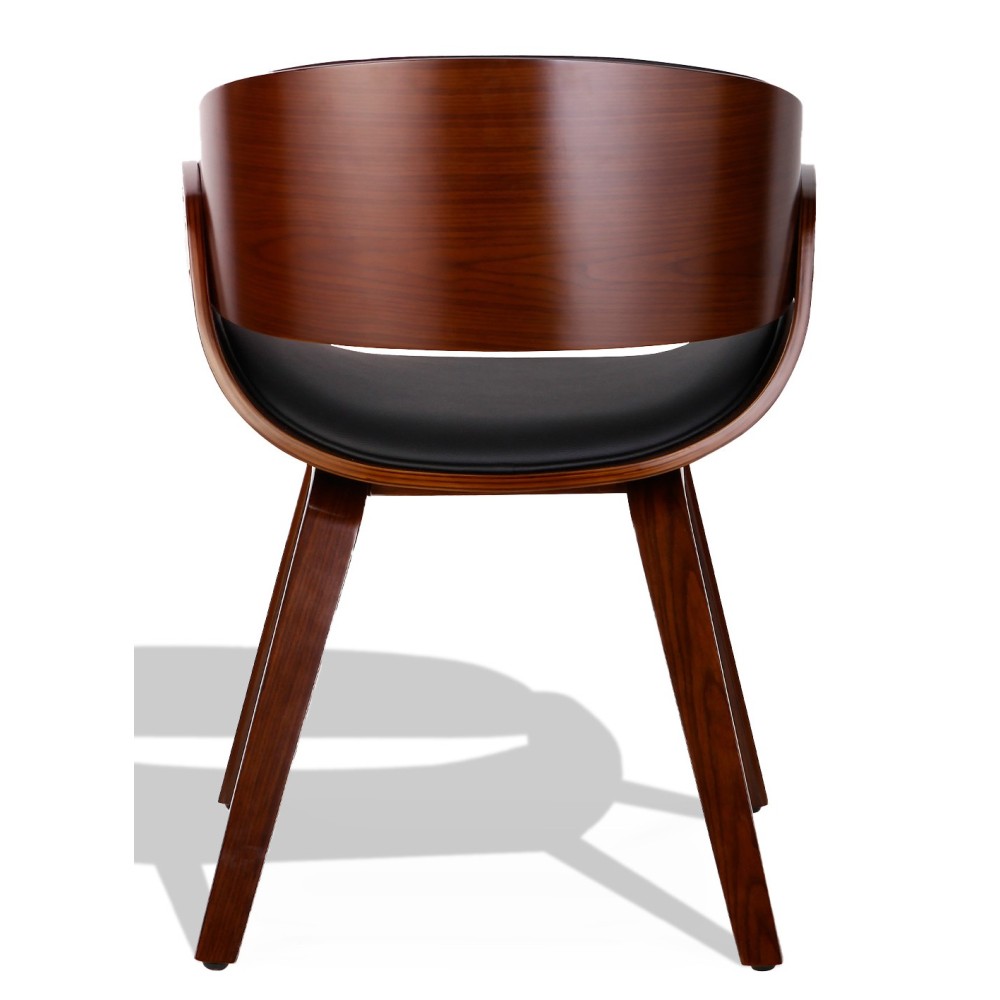 Nordic Burrow S Stuhl mit Kunstlederkissen aus Walnussholz