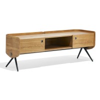 Meuble TV Oakland en bois de chêne massif