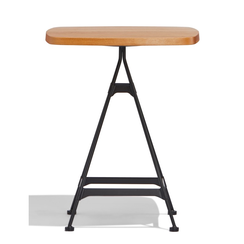 Mesa alta industrial Amadeus en madera de haya