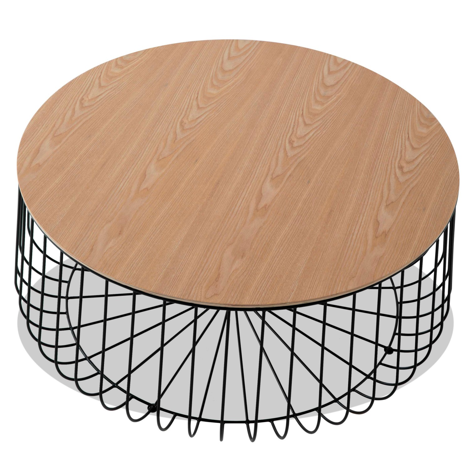 Mesa de centro Zurich de diseño en madera de fresno