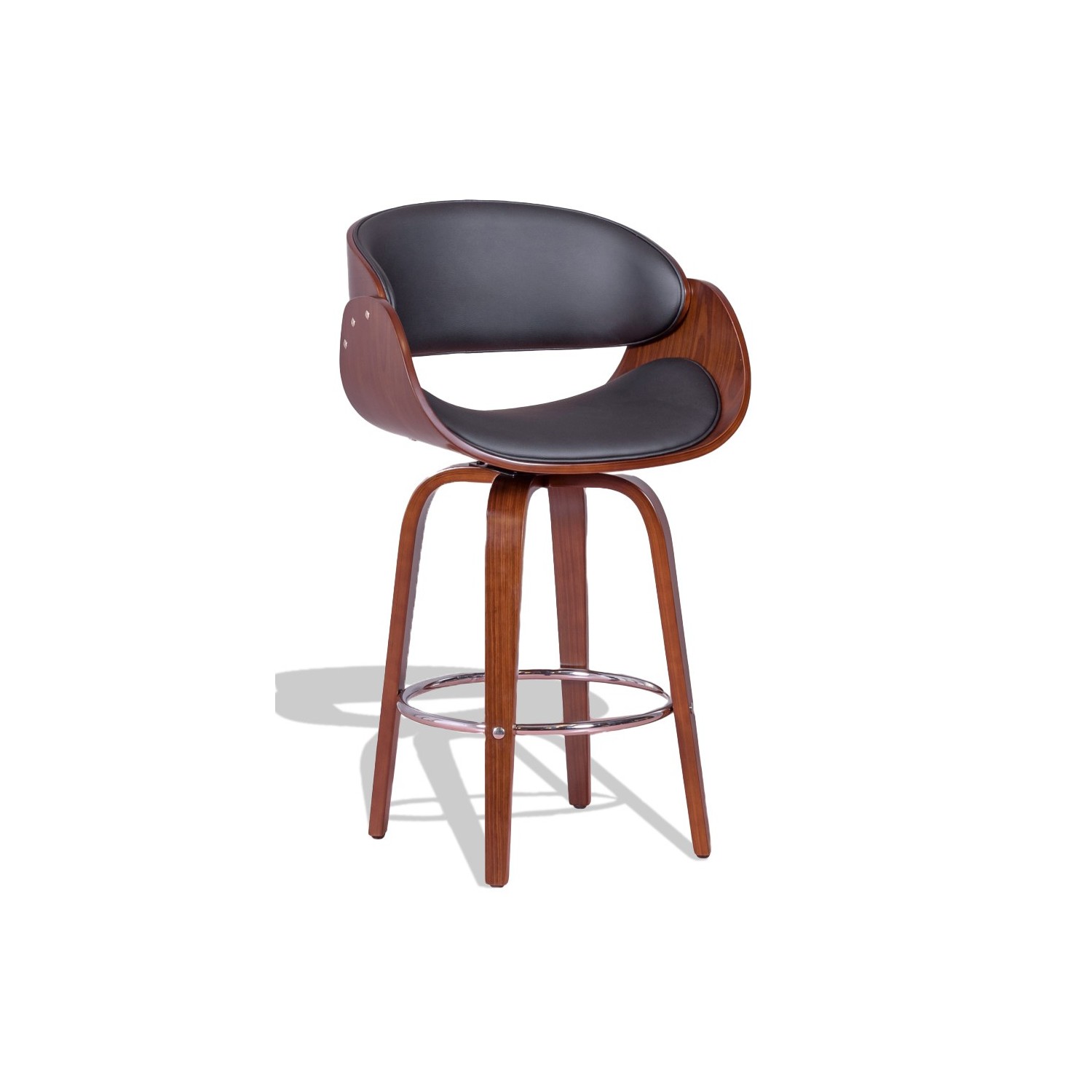 Tabouret Burrow avec coussin en similicuir