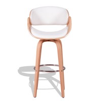 Tabouret Burrow en bois d'érable et coussin en similicuir