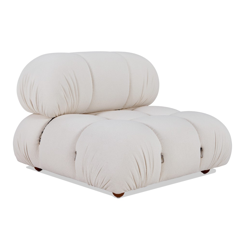 Laurel sofa middenrug gestoffeerd in bouclé