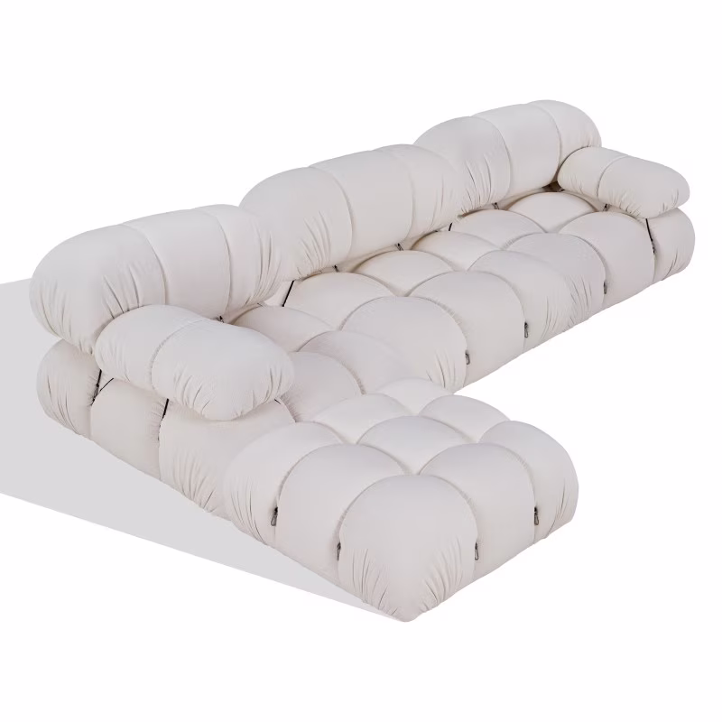 Sofá modular Laurel 3 piezas con ottoman