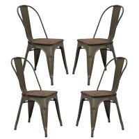 Pack 4 Moulin stoelen in synthetisch rotan