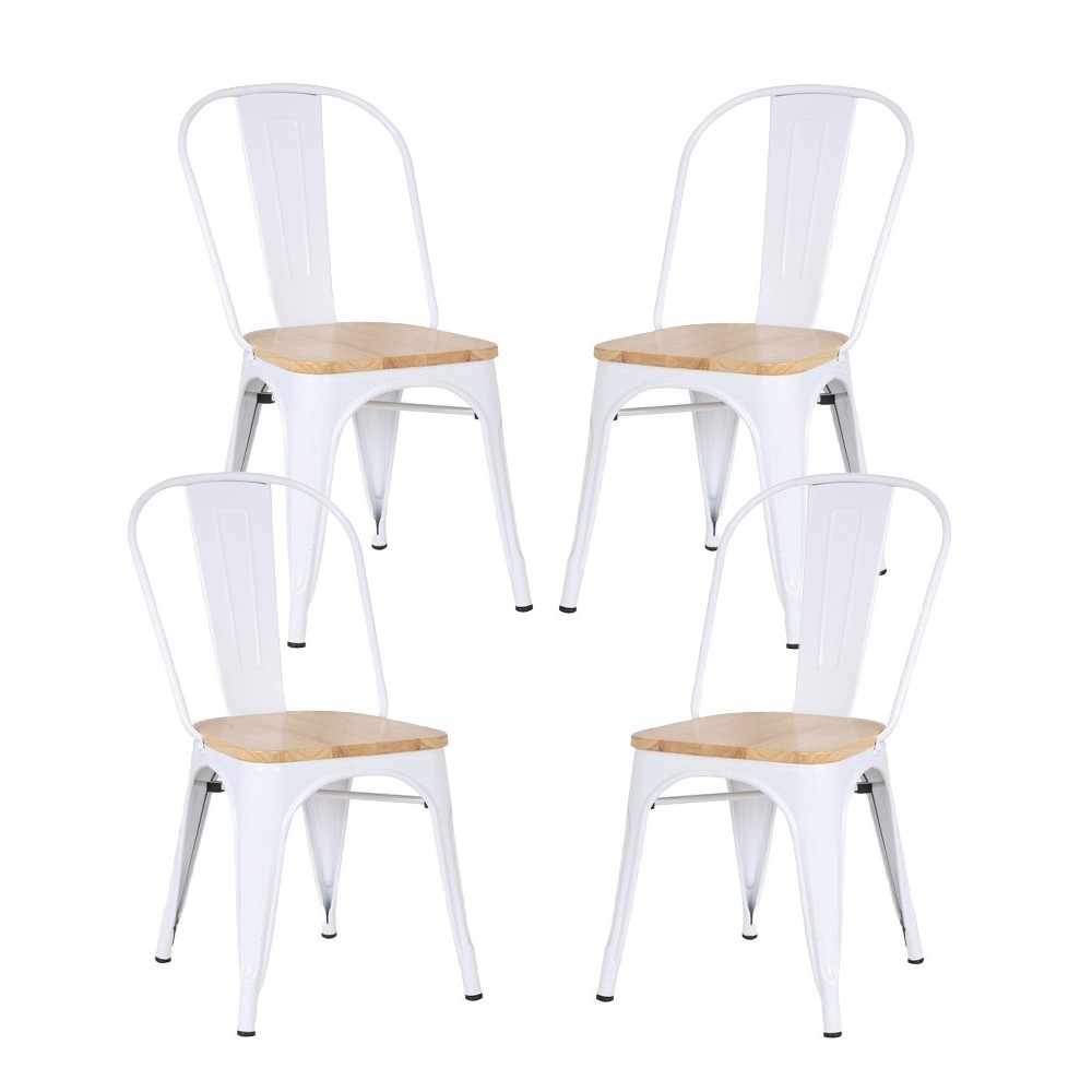 Pack 4 Moulin stoelen in synthetisch rotan