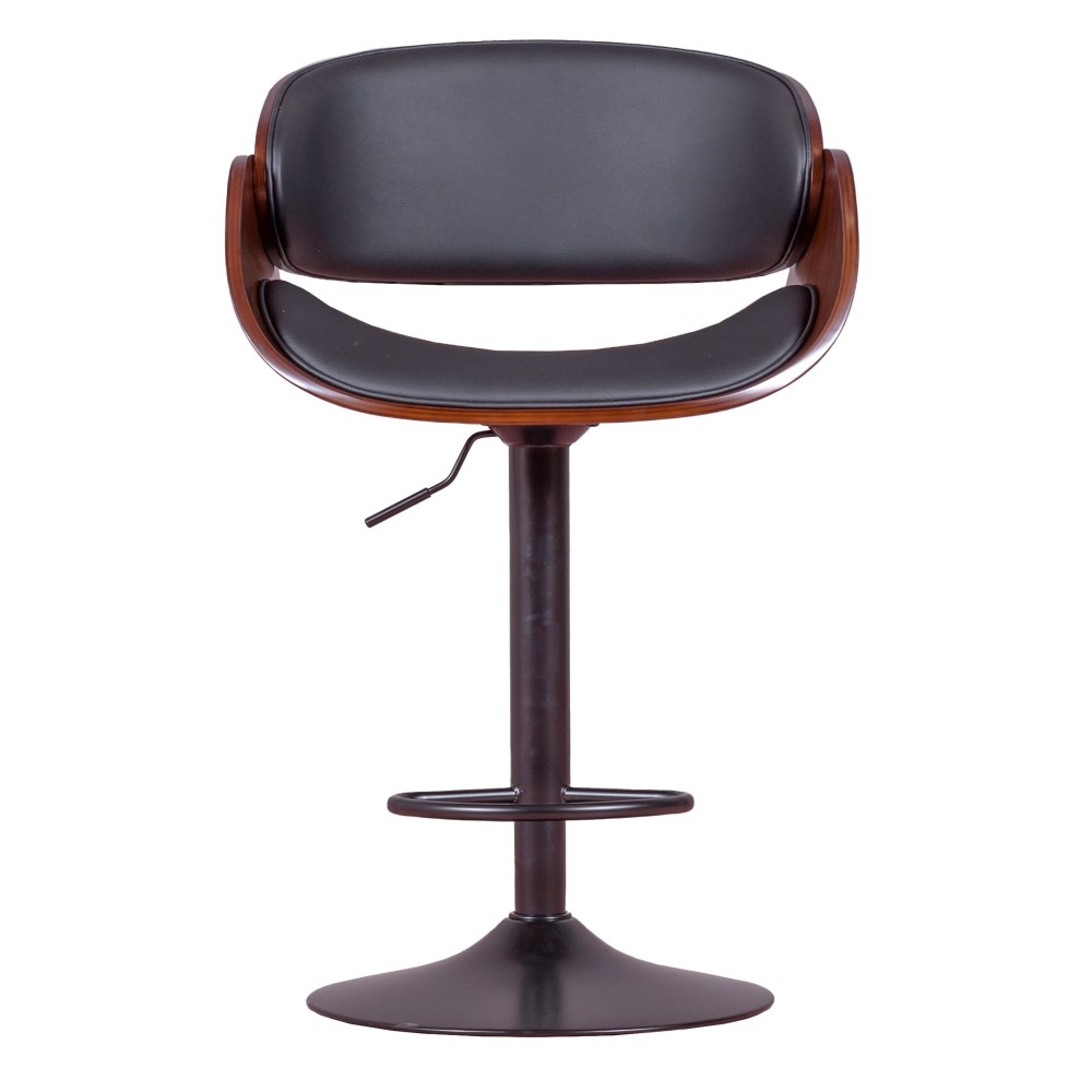 Stolička Burrow Výtah z ořechového dřeva a koženkového polštáře