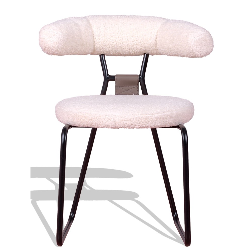 Oxford designerstol klädd i bouclé