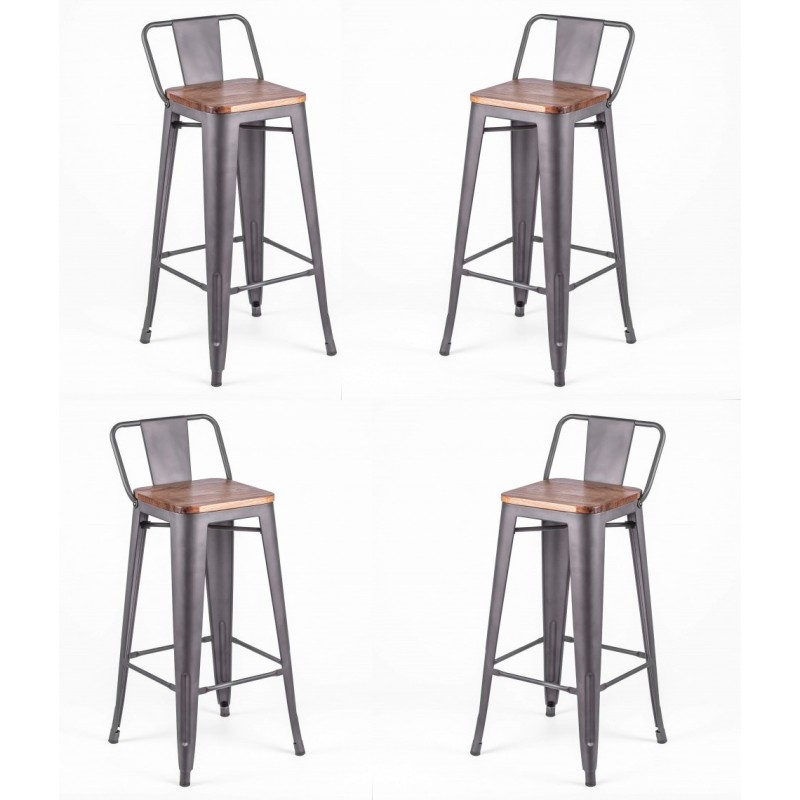 Sgabelli industriale Bistro LB Wood Antique