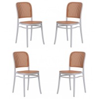 Zabalte si 4 židle Moulin ze syntetického ratanu