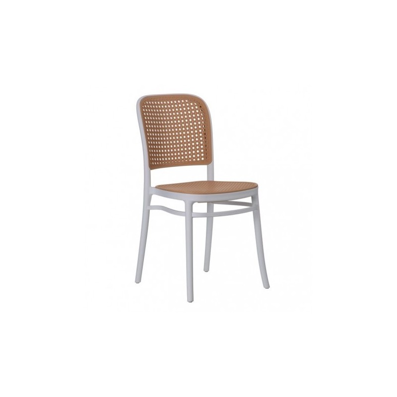 Pack 4 Moulin chairs in synthetic rattan
