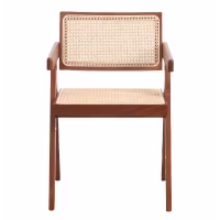 Replica Chandigarh stoel met armen door ontwerper Pierre Jeanneret 