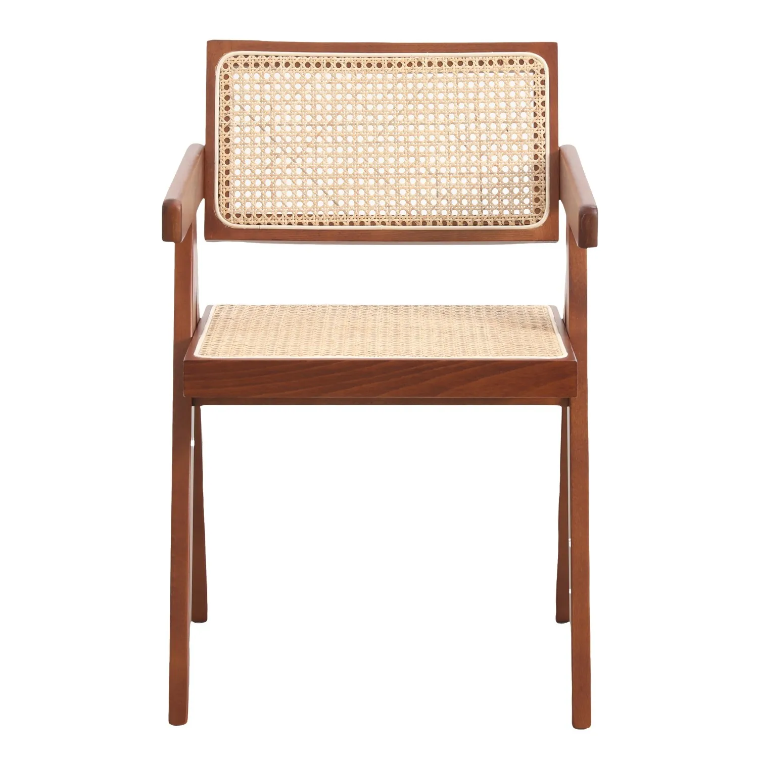 Replica Chandigarh stoel met armen door ontwerper Pierre Jeanneret 