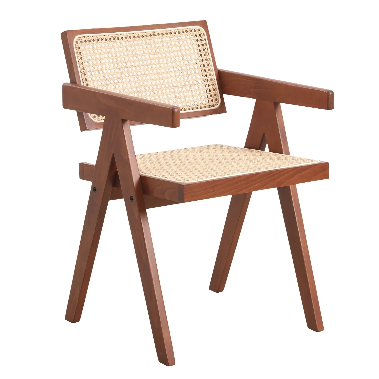 Replica Chandigarh stoel met armen door ontwerper Pierre Jeanneret 