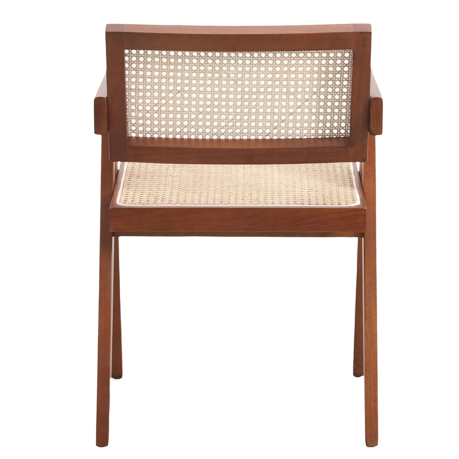 Replica Chandigarh stoel met armen door ontwerper Pierre Jeanneret 