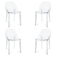 PACK 4 SILLAS VEGTAL TRANSPARENTES