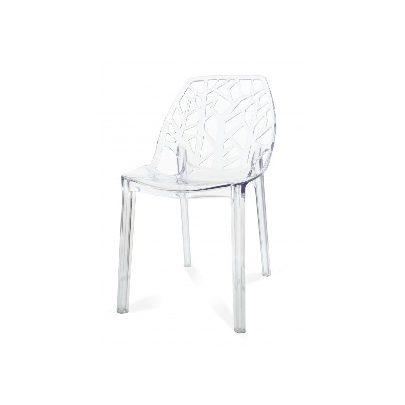 PACK 4 TRANSPARENT VEGTAL CHAIRS