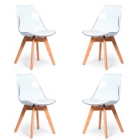 PAKKET 4 TRANSPARANTE VERONA STOELEN