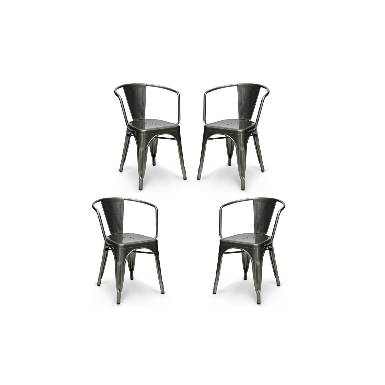 PACK 4 CHAISES BISTRO