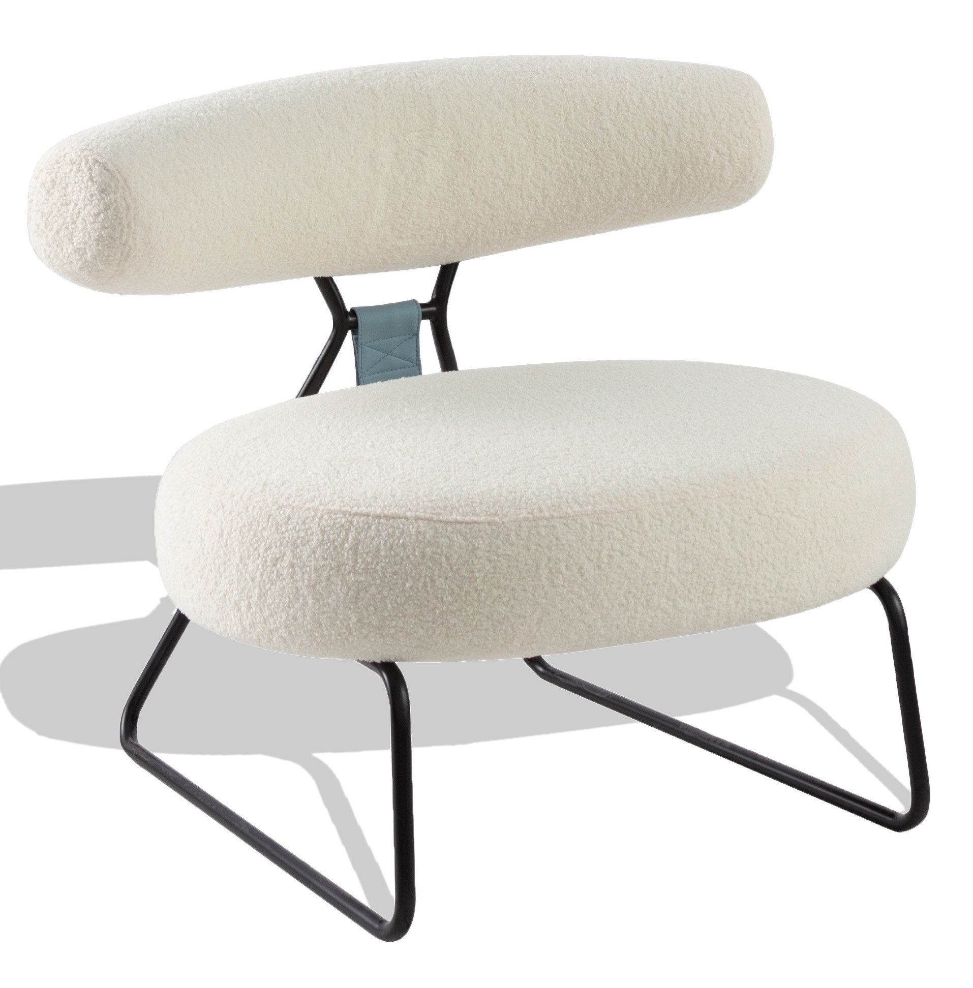 Minimalistischer Oxford-Bouclé-Sessel-Gepolsterte Sessel-Mobelarium